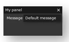 A panel with a text box that has a label to the left of it.